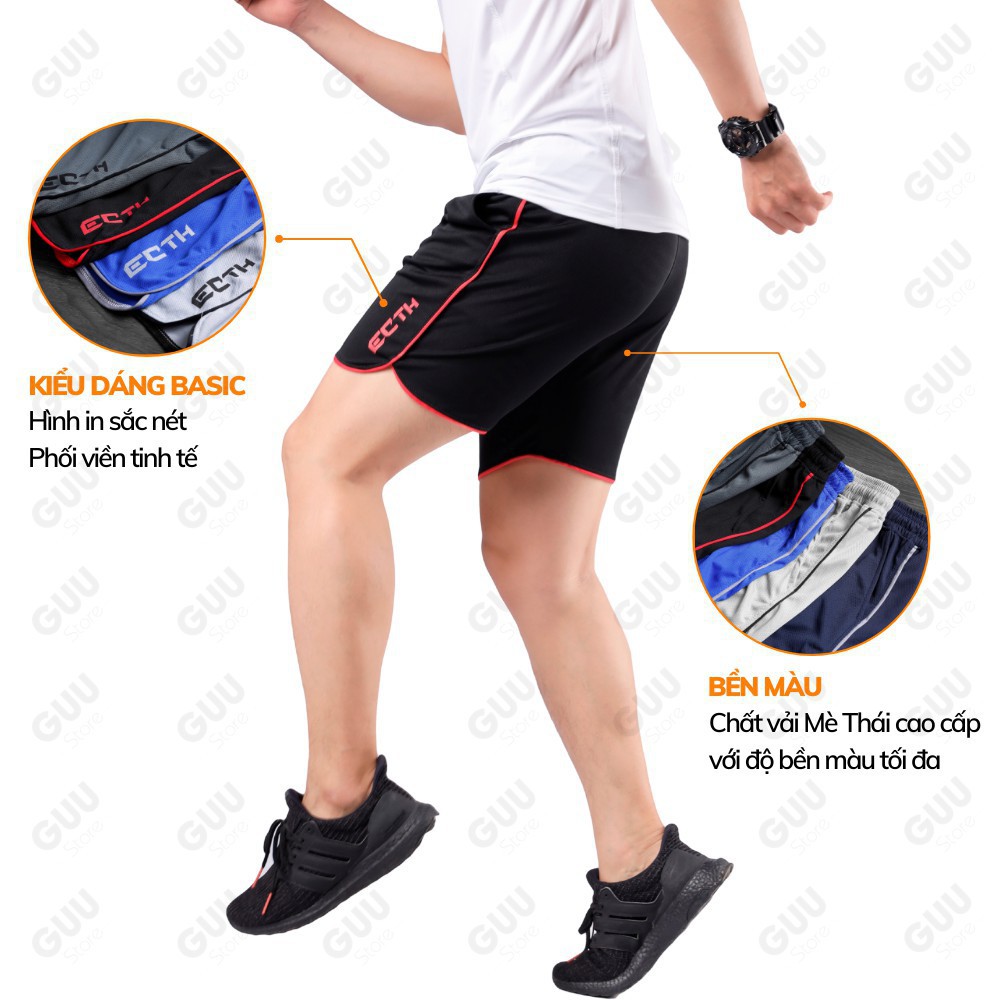 Quần Short nam Thể Thao, tập Gym Nam ECHT 𝗛𝗮̀𝗻𝗴 𝗩𝗡𝗫𝗞 co giãn cực tốt - GUU SHOP  ྇  ྇