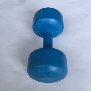 1 cục tạ tay đặc 6kg vỏ nhựa, có ruột là xi-măng non, tập tay, vai, ngực cho nam,tập squat cho nữ