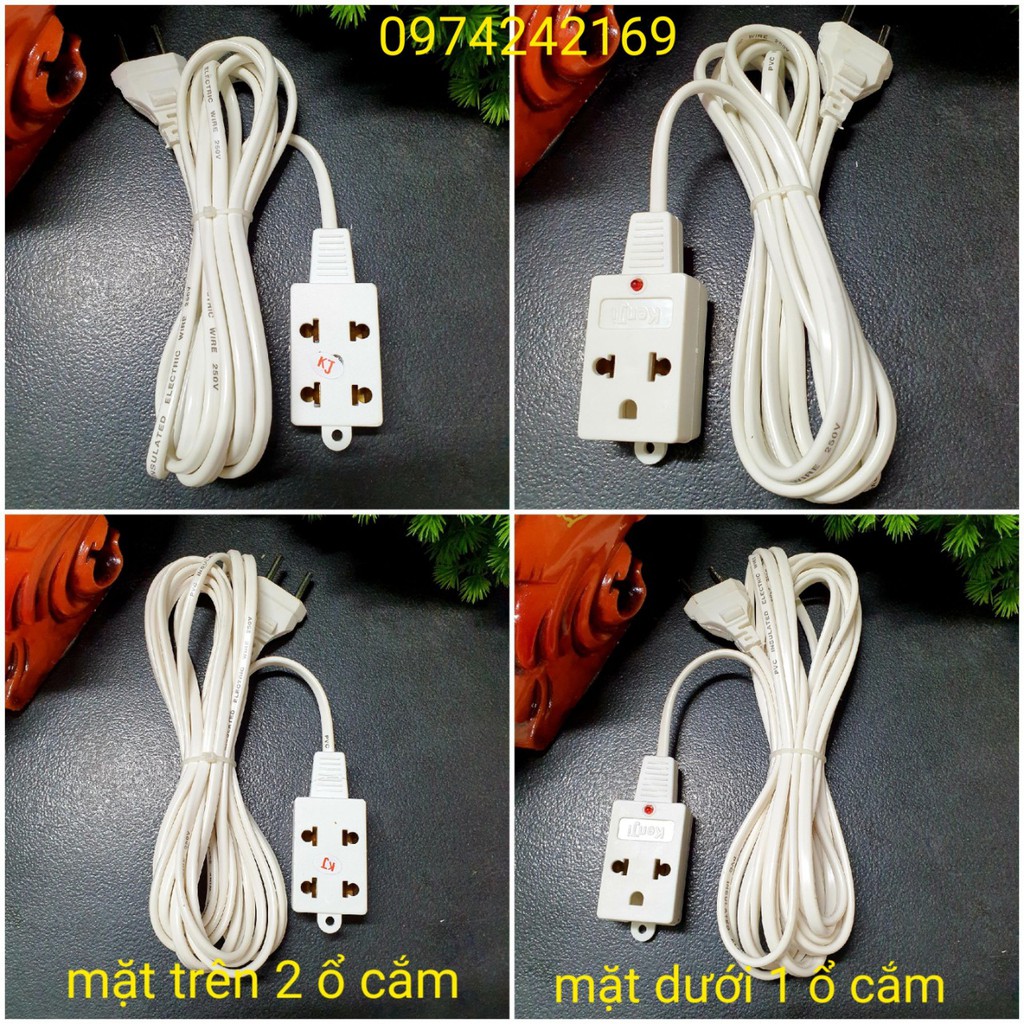 Ổ cắm nối liền dây đa năng dài 3m.5m.(siêu rẻ)