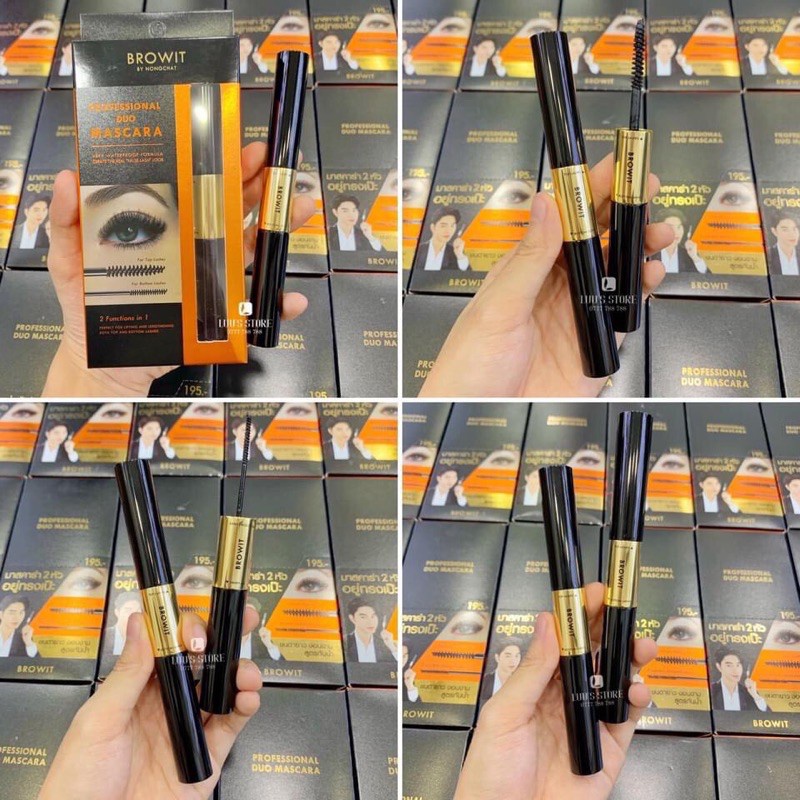 Mascara Nongchat 2 Đầu Browit Professional Duo Mascara 4 + 4g SEXY BLACK siêu chống nước