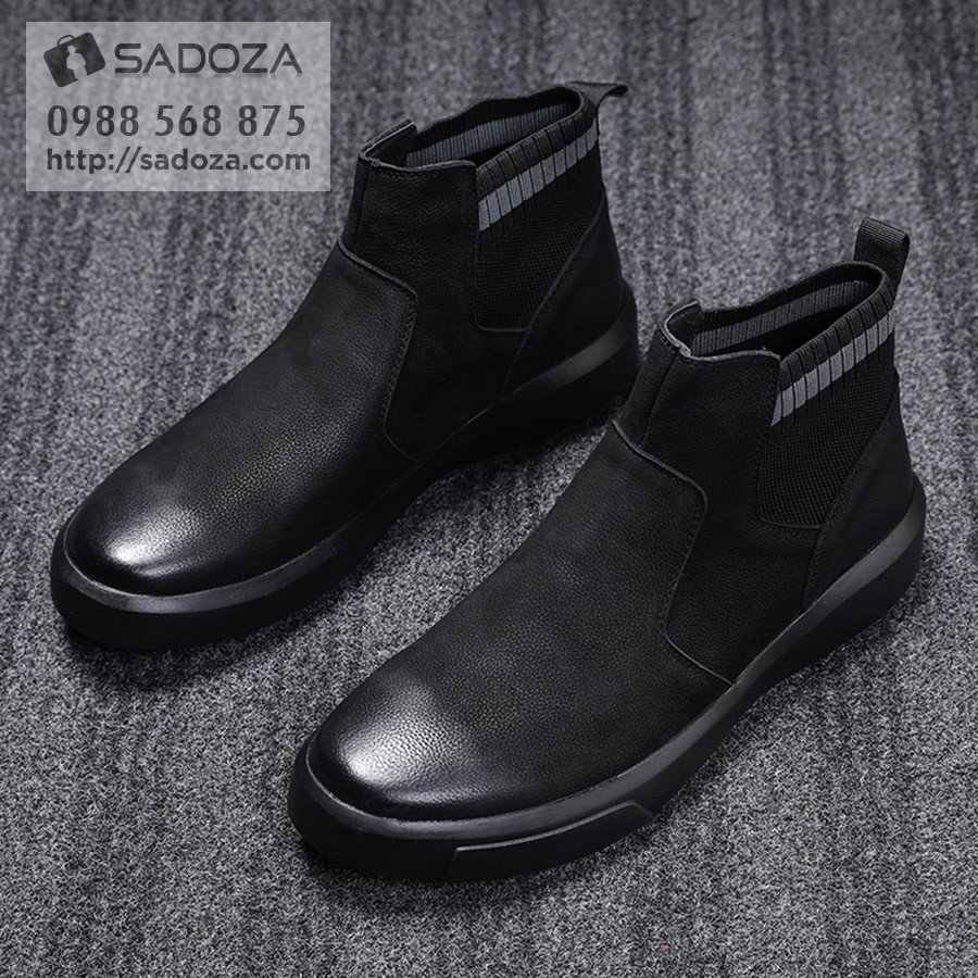 trang da trang Giày Bốt Nam Da Bò - FREESHIP - Giày Nam Đẹp Chelsea Boot Siêu Cao Cấp Lịch Lãm GNK101