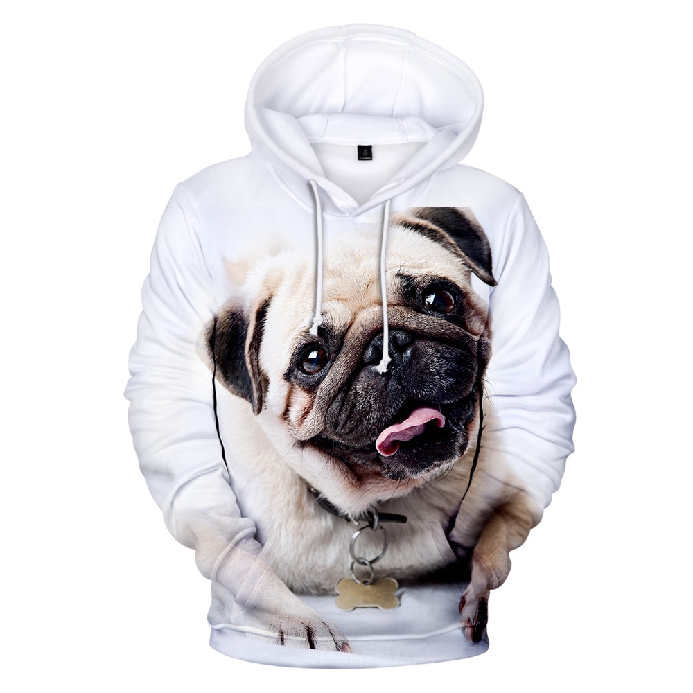 Áo Hoodie In Hình Chó Bull 3d Đáng Yêu Cho Bé