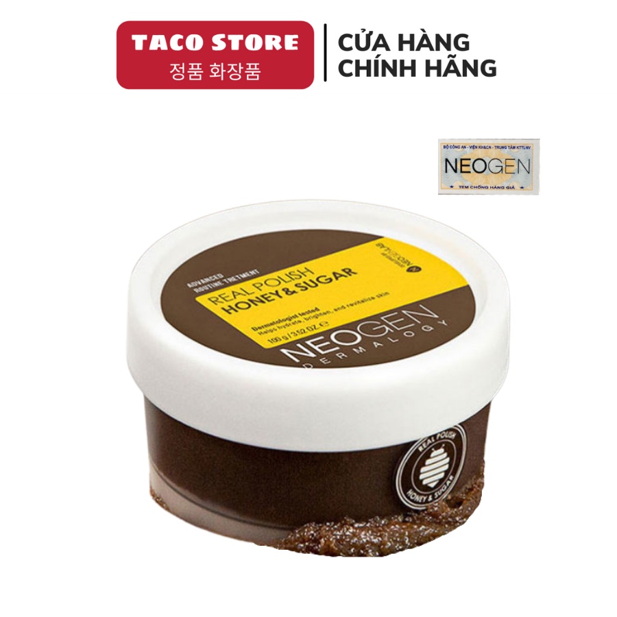 Tẩy Tế Bào Chết Neogen Tẩy Da Chết Mật Ong Đường Đen NEOGEN REAL POLISH HONEY SUGAR 100gr NHẬP KHẨU