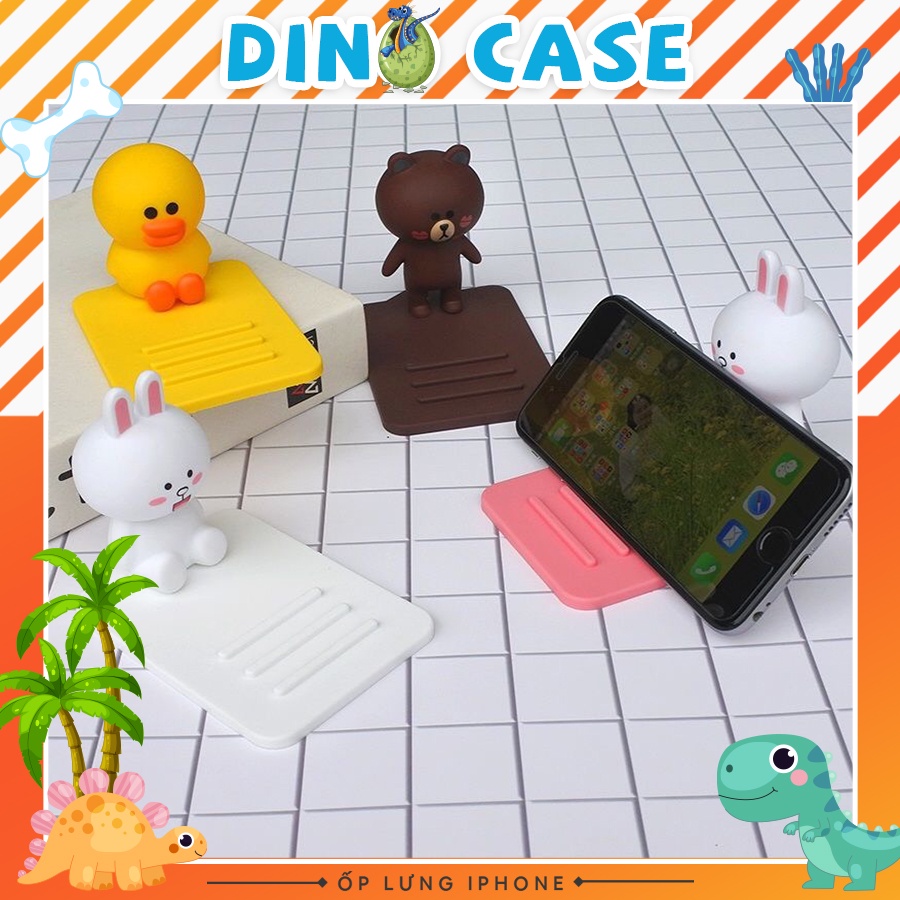 Giá đỡ điện thoại đa năng kute Vịt vàng- thỏ cony - Kỳ lân ( ảnh thật) - Dino Case