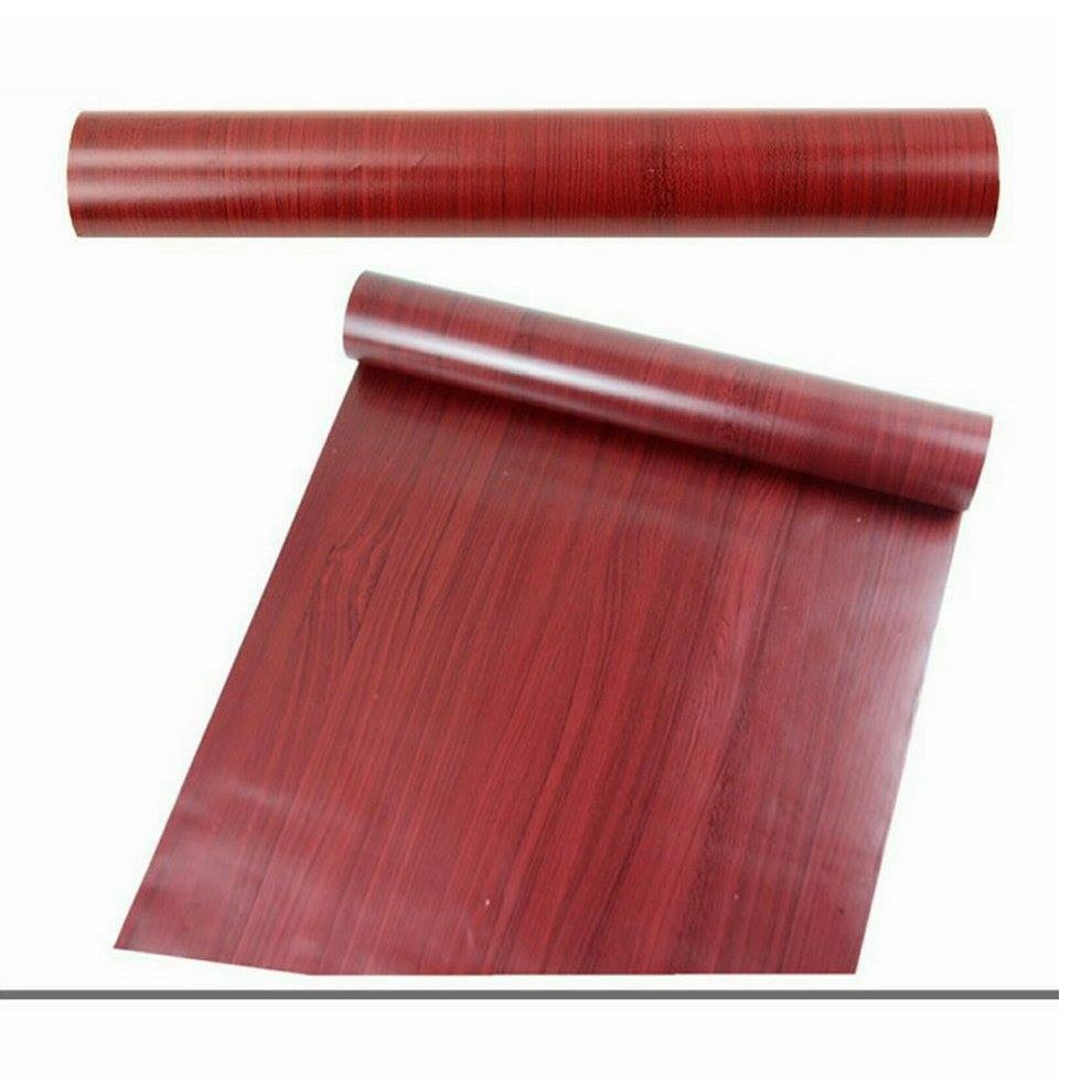 3m giấy dán tường khổ 45cm họa tiết gỗ đỏ 0409