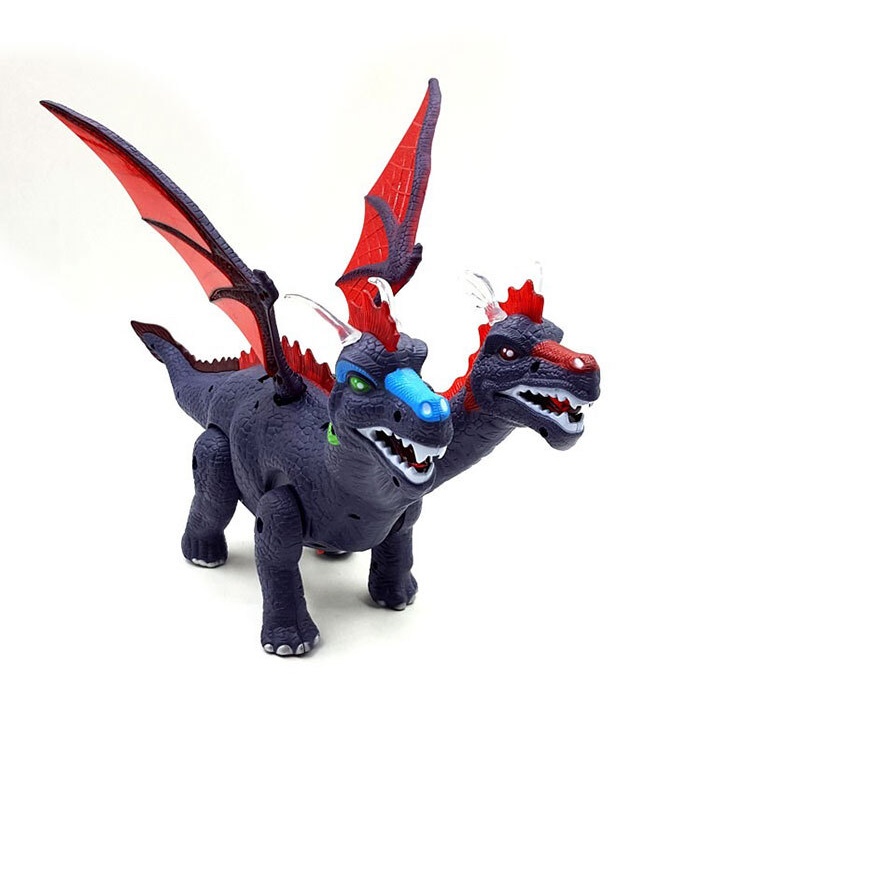 Đồ Chơi Khủng Long 2 Đầu Chạy Pin Đi Lại Phát Tiếng Kêu Đẻ Trứng Biết Vẫy Cánh Kích Thước 46x30 cm