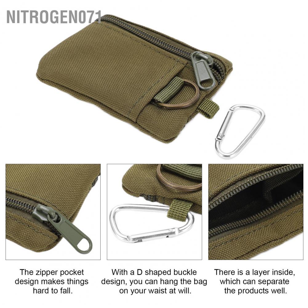 Nitrogen071 Túi đựng khuôn EDC ngoài trời Ví thẻ chìa khóa cầm tay nhỏ Hộp tiền xu với carabiner