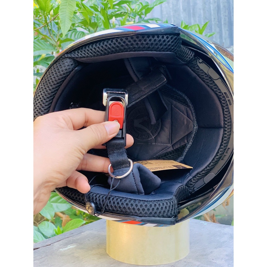 Nón bảo hiểm 2 kính 3/4 đầu M268 màu đen bóng