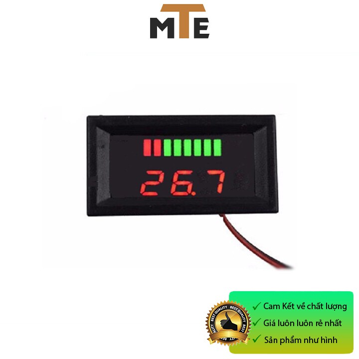 Đồng hồ led đo dung lượng acquy 12V - 60V có hiển thị vạch pin Mạch đo dung lượng acquy, xe điện ...