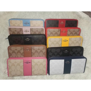 Ví dài coach màu cổ điển phối khóa kéo dành cho nữ 54630