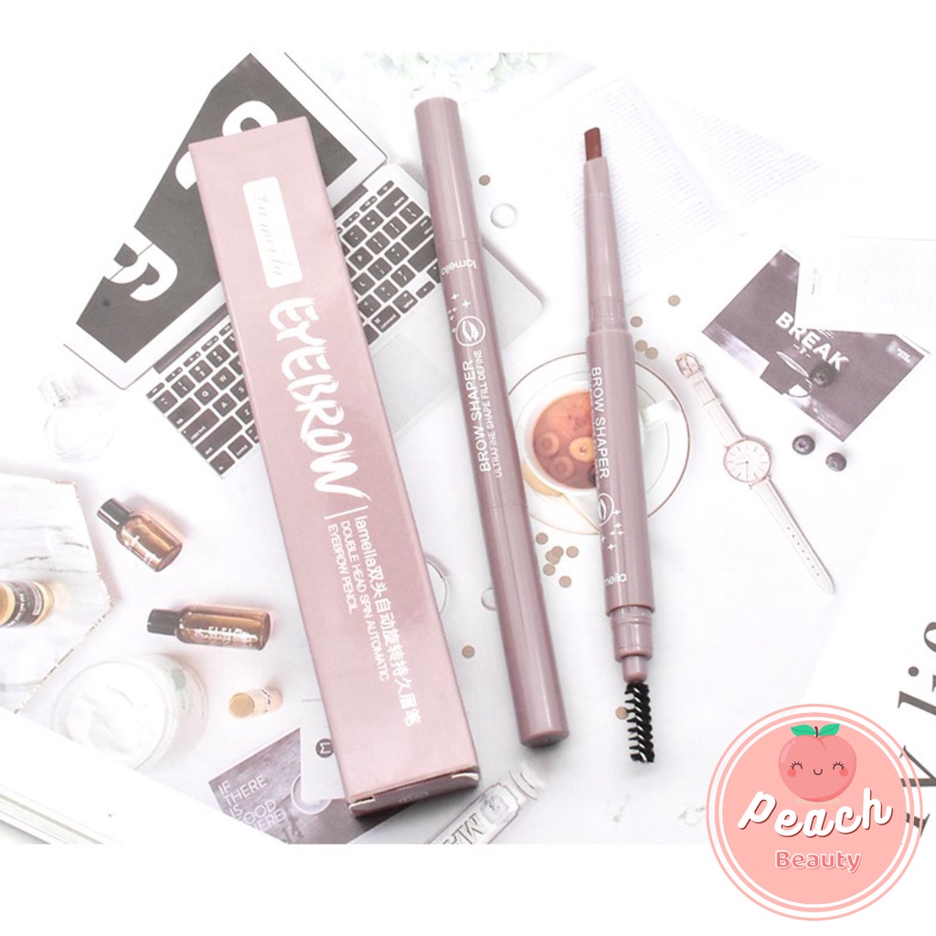 Chì Kẻ Mày 2 Đầu LAMEILA Vỏ Tím Nude  - Bút Kẻ Chân Mày Hàng Nội Địa Trung 🍑 Peach.Beauty 🍑 | WebRaoVat - webraovat.net.vn