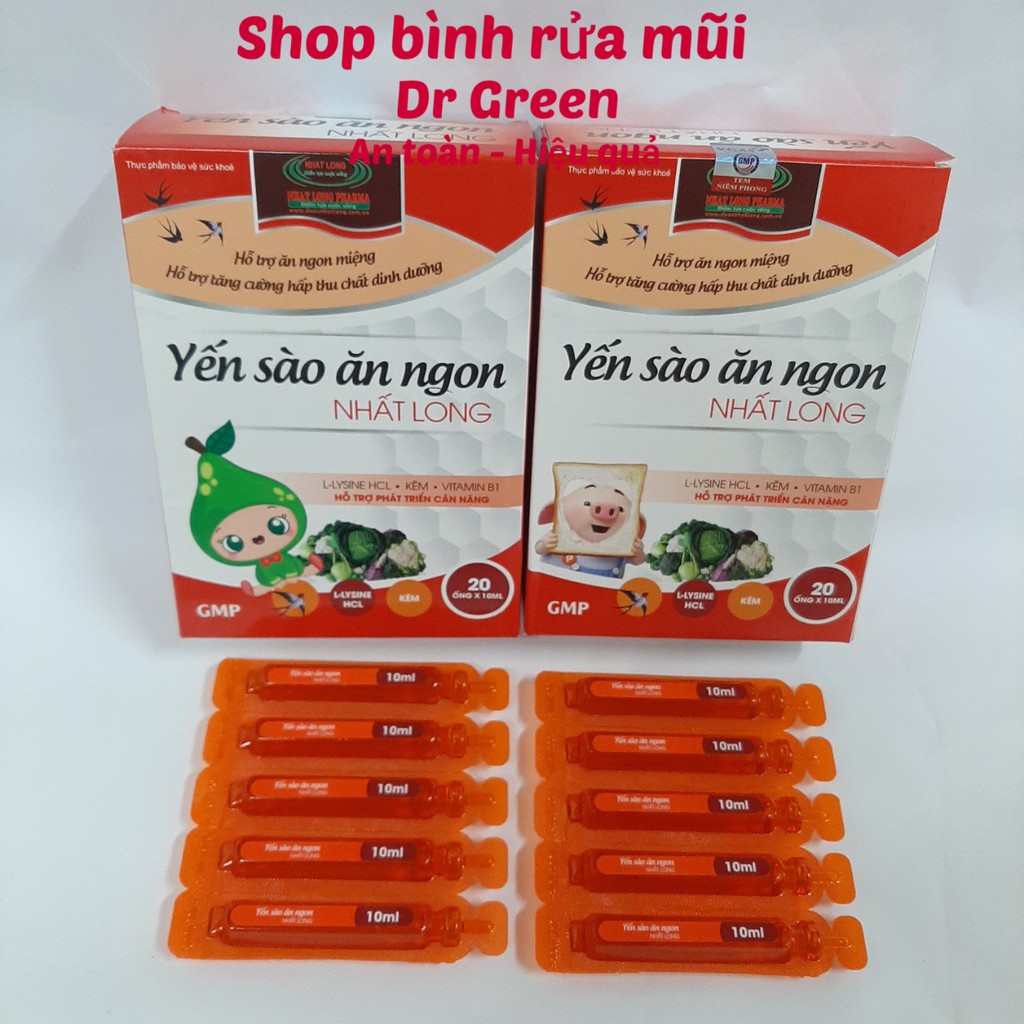 Yến sào ăn ngon Nhất Long Hộp 20 ống date dài