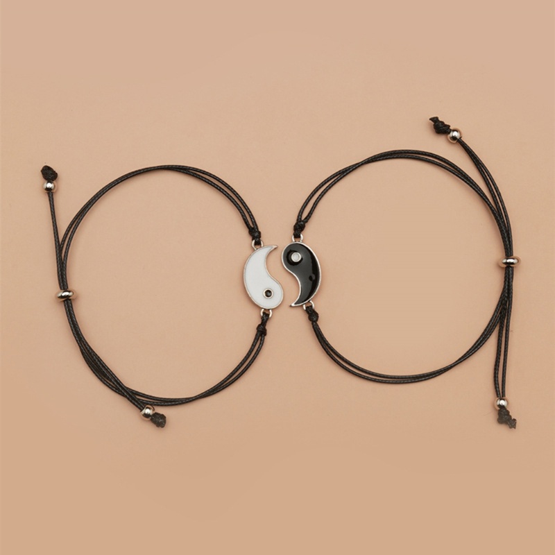 Flgo Vòng Tay Âm Dương 2 Lớp Có Thể Điều Chỉnh Cho Bạn Trai Bạn Gái