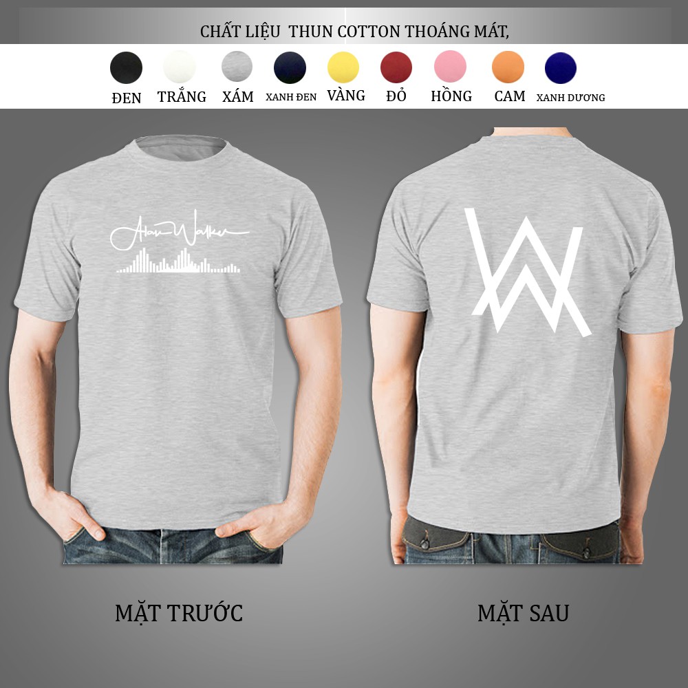 Áo Thun Nam Nữ Alann Walkerr Tay Ngắn Thiết Kế Cá Tính Độc Đáo, đủ size(45-85kg)