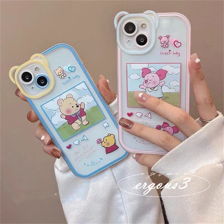 Ốp Điện Thoại Mềm Họa Tiết Gấu Winnie Cho iPhone 14 13 12 11 Pro Max SE2020 X XR Xs Max 7 8 6 6s Plus