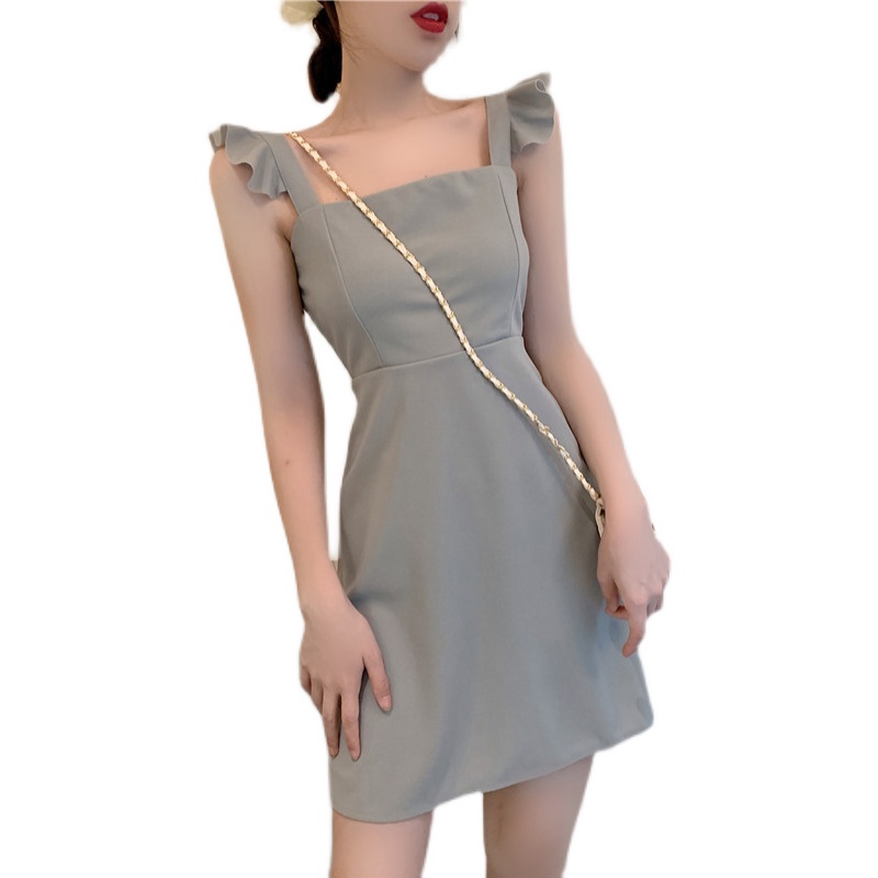 Đầm hai dây PERTY dáng ôm thời trang mùa hè Hàn Quốc quyến rũ dành cho nữ