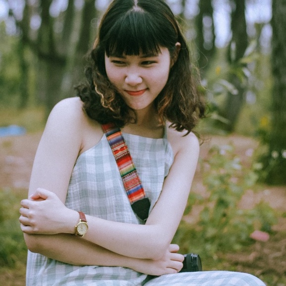 Váy 2 Dây Kẻ Caro Xanh Đậu Xô Muslin Kèm Chân Váy Dài Vui Đông Xuân/ Tết Nhẹ Nhàng