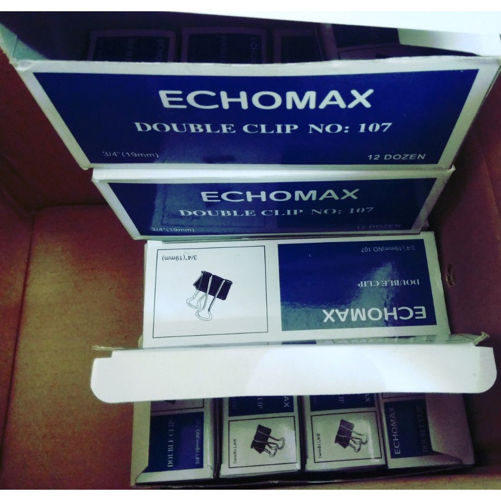 [CHẤT] 12 hộp Echomax Double Clip 19mm (12 cái/hộp)