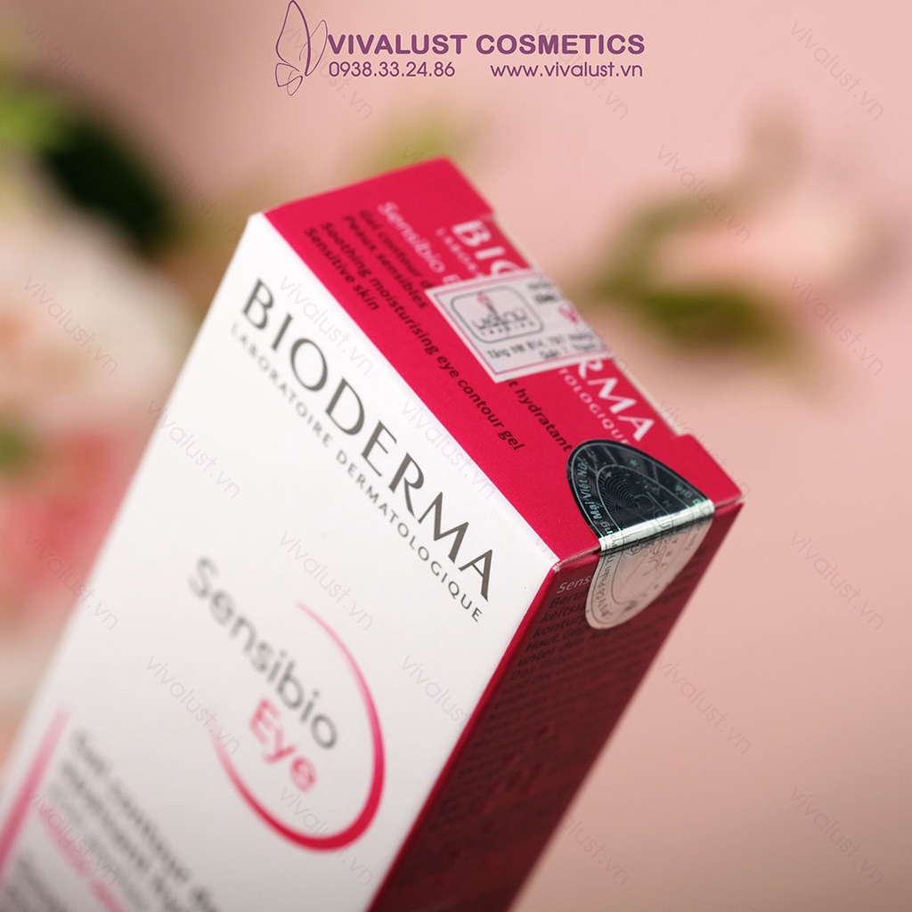 Kem Dưỡng Mắt BIODERMA Sensibio Eye 15ml - Chống Quầng Thâm &amp; Giảm Bọng Mắt