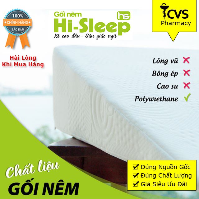 Gối Nêm HI-SLEEP (Hàng Chính Hãng) - Chống Trào Ngược Dạ Dày Cho Người Lớn