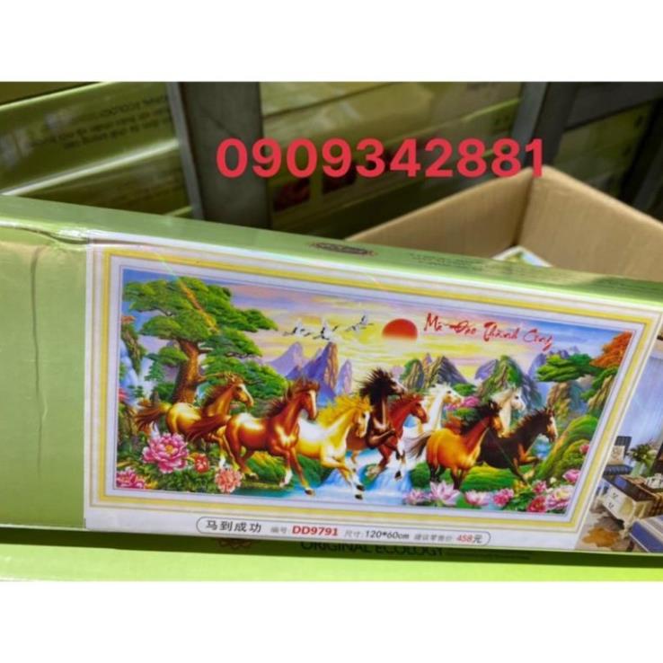 Tranh đính đá  Mã đáo thành công  mẫu mới. dream valley 121 *60 cm -D9791 ( chưa đính) | BigBuy360 - bigbuy360.vn