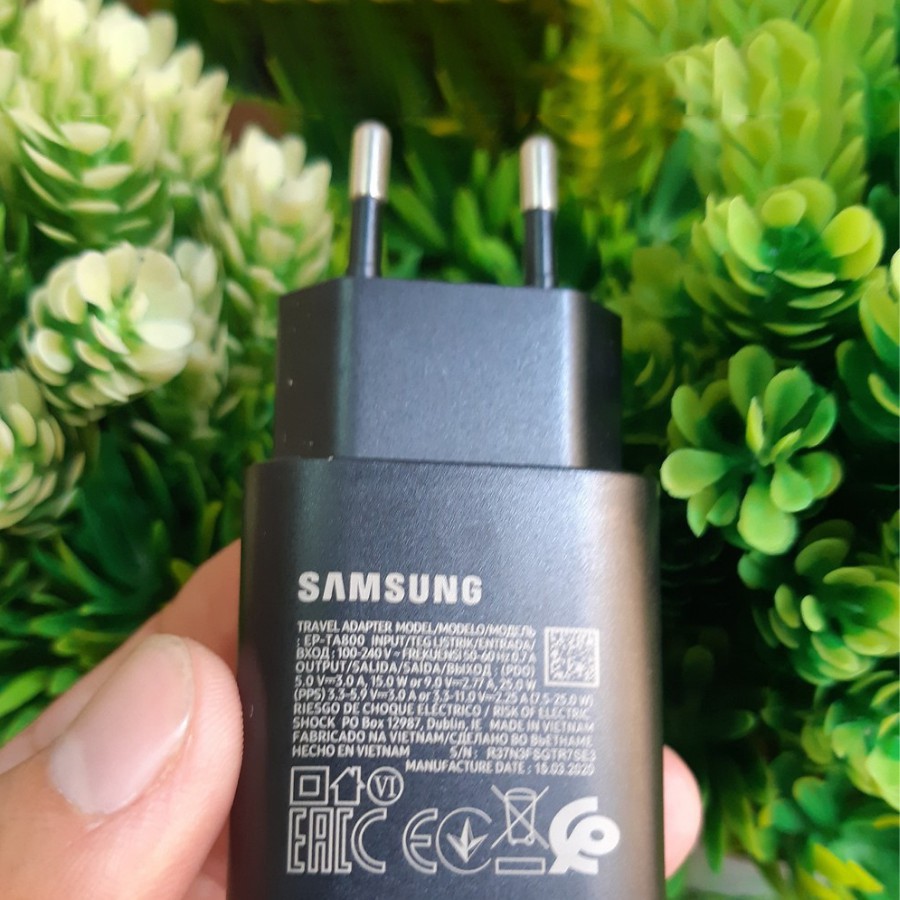 Củ sạc nhanh samsung Type C to Type C - Sạc nhanh 25W cho dòng Note 8 /9 /10 /S10 /S10 Plus /S10+ | BH 12 Tháng