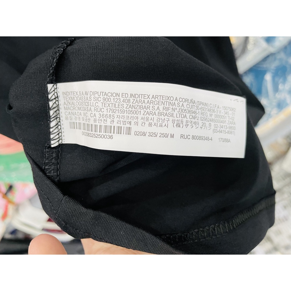 ÁO THUN ZARA VNXK HỌA TIẾT CÔ GÁI ĐEN - COTTON 100% 4C FORM CHÂU ÂU
