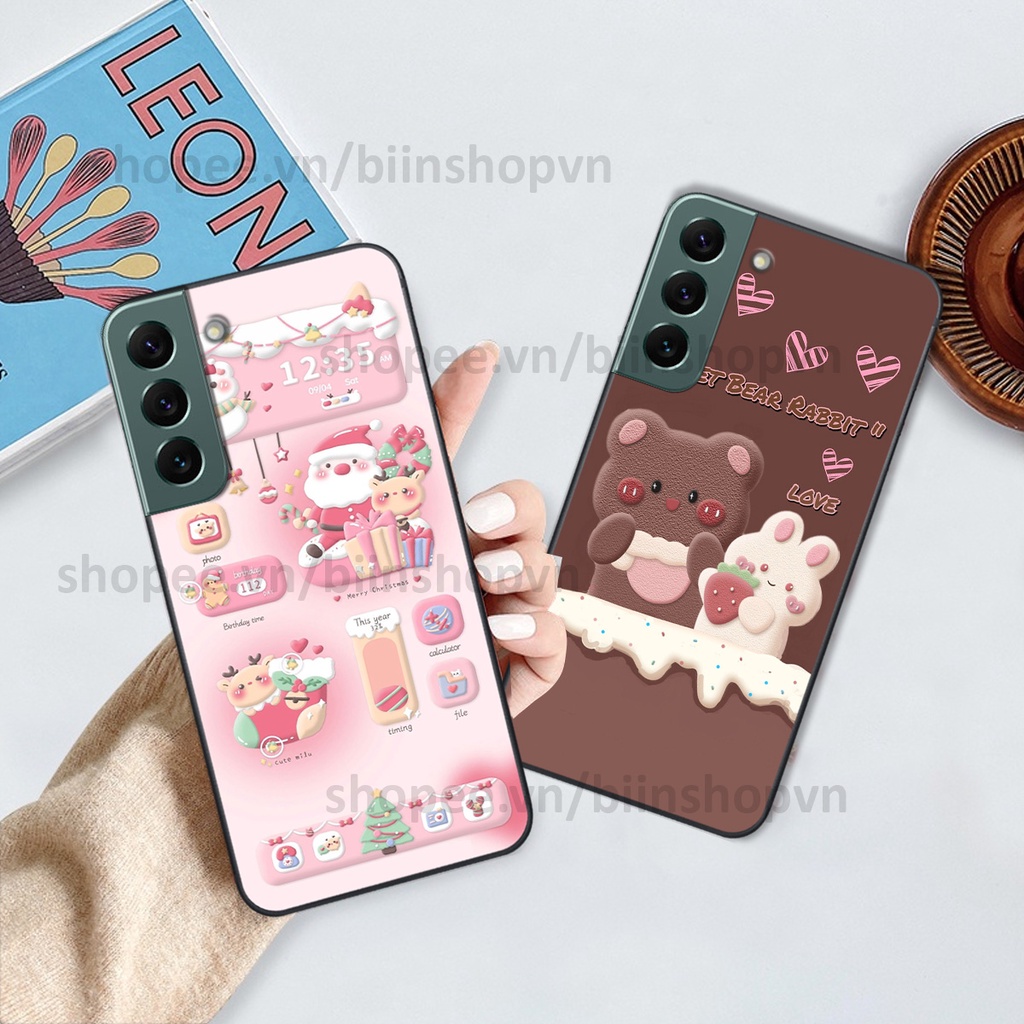 Ốp Samsung S22 / S22 Plus / S22 Ultra / S22+ in hình gấu chocolate kẹo ngọt siêu đẹp siêu xinh