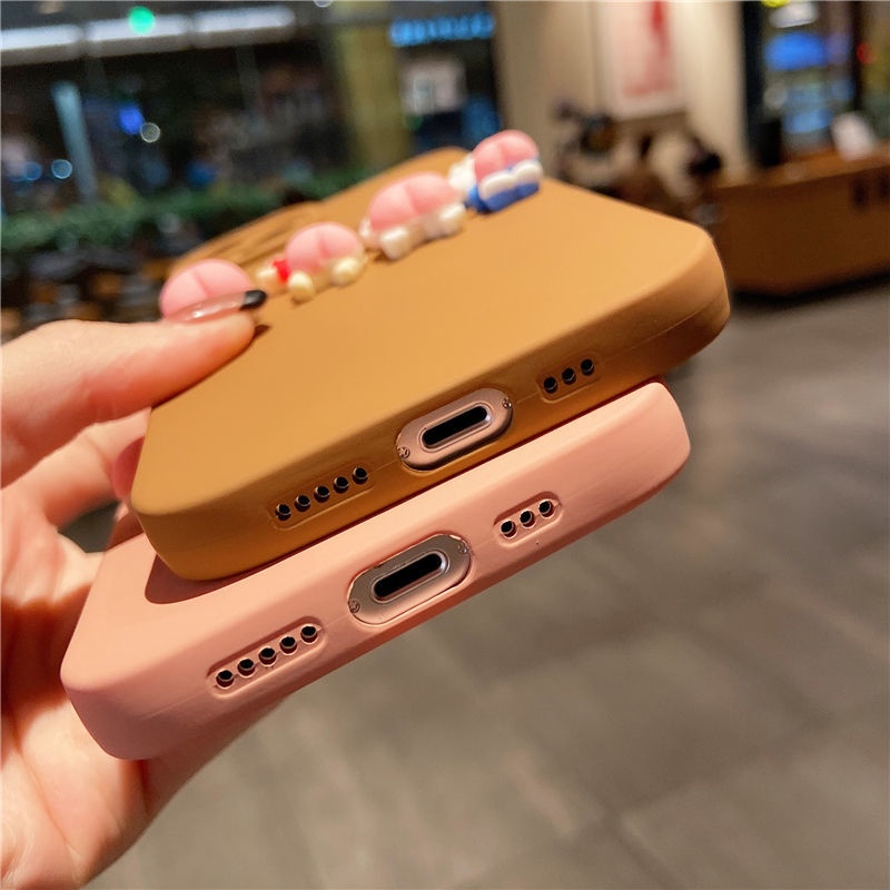 Ốp Điện Thoại Mềm Hình Mông Hoạt Hình Vui Nhộn Cho iphone15 pro max 14 / 13 / 12 / 11 pro max xs max xr / xs 8plus