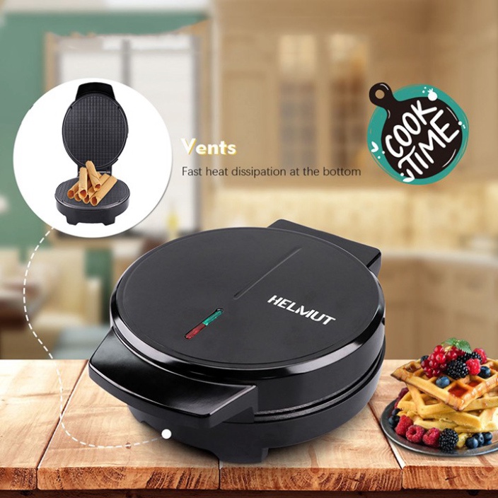 Máy làm bánh ốc quế, vỏ kem ốc quế HELMUT 1000W