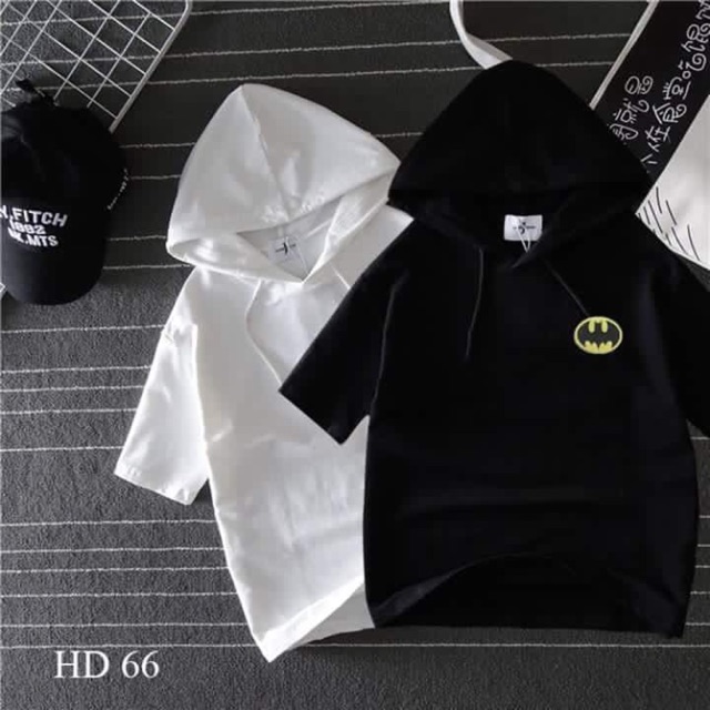 Áo hoodie tay lỡ logo răng vàng