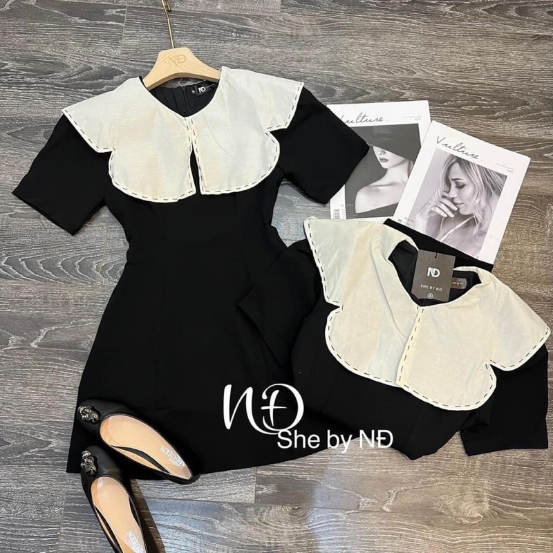 Váy Umi Cổ Viền Pha Trắng Tiểu Thư Có Ảnh Thật Kèm Video | BigBuy360 - bigbuy360.vn