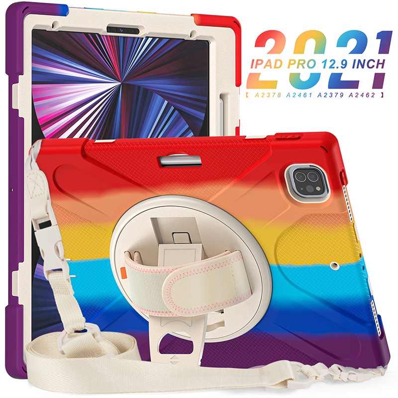 Ốp Máy Tính Bảng Có Ngăn Đựng Bút Cảm Ứng Cho Apple 2021 Ipad Pro 12.9 Inch  A2378 A2461 A2379 A2462