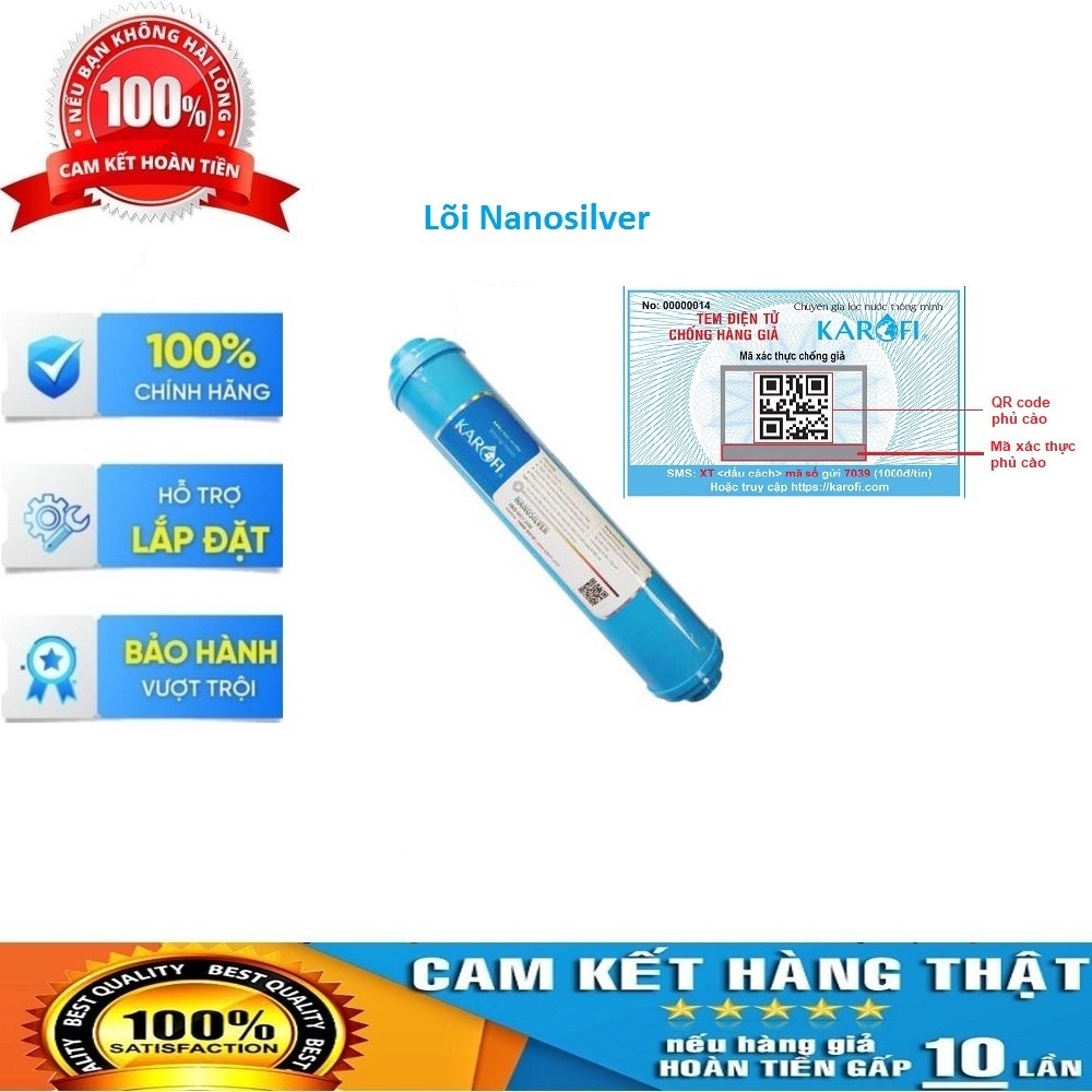 Bộ 5 Lõi Lọc Thứ Tự : 5,6,7,8,9 Karofi Chính Hãng