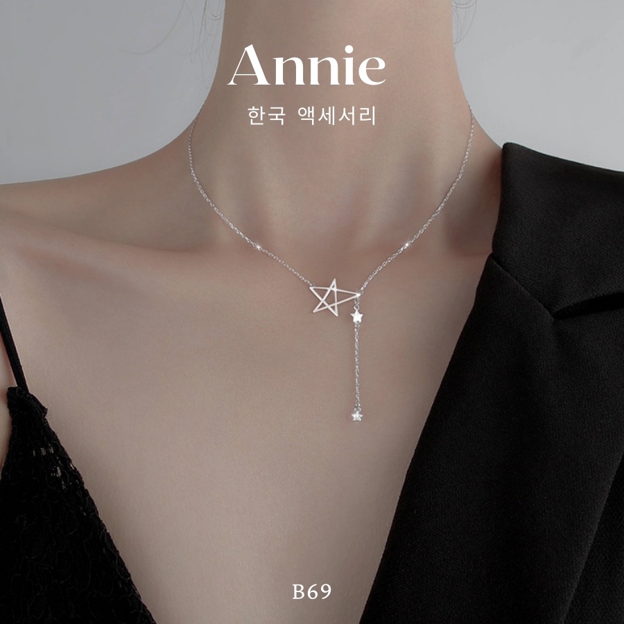 Dây chuyền bạc ngôi sao sợi mảnh phong cách trẻ trung nữ tính ANNIE - B69