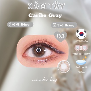 Kính áp tròng CARIBE GREY Xám vân xoáy sáng