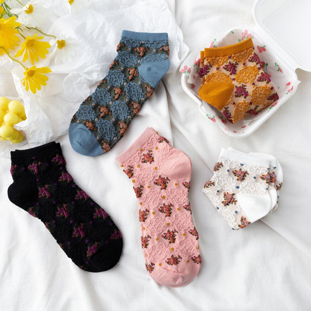 Đôi Vớ Thuyền Thoáng Khí In Hoa Thời Trang Mùa Hè Mới