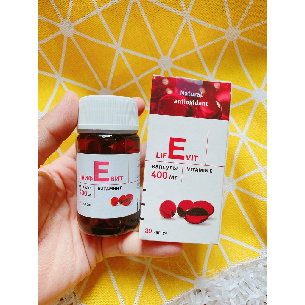 Vitamin E đỏ 400mg, Nga (30 viên)