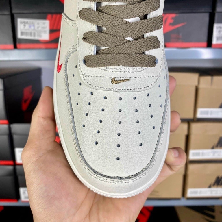 giày af1 vệt nâu sc, giày air force 1 vệt nâu nam nữ màu chuẩn cực nét