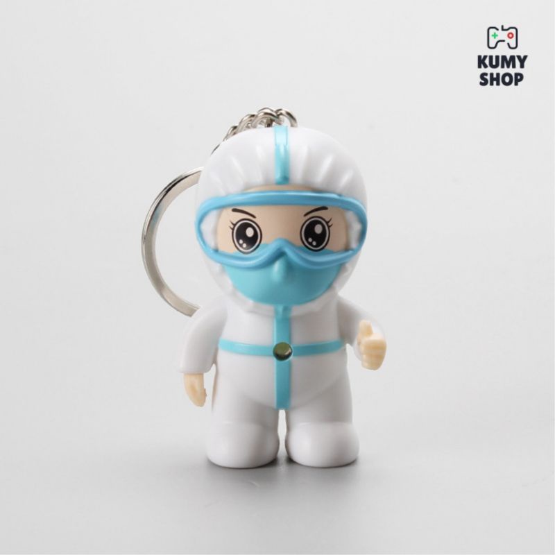 Móc khoá nhân viên y tế - bác sĩ, điều dưỡng viên - thiên thần áo trắng chiến thắng đại dịch