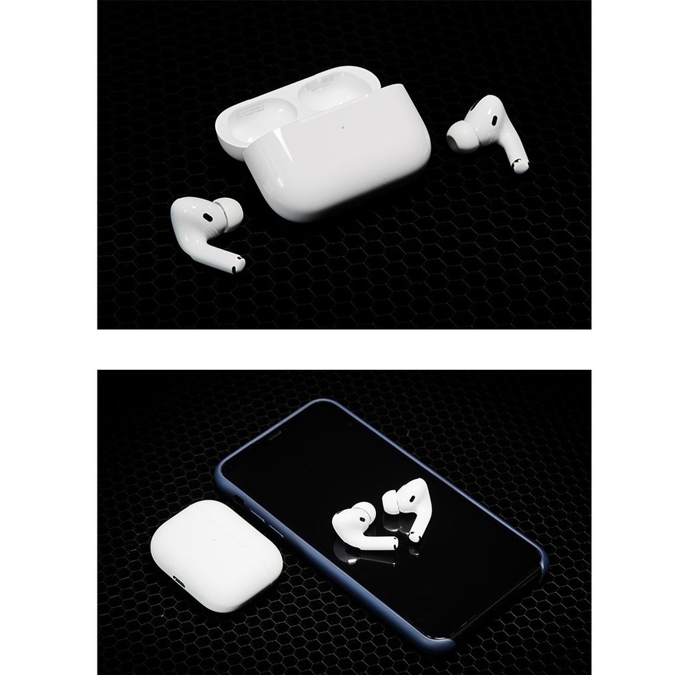 Tai nghe không dây bluetooth Airpod Pro, tai nghe airpod cảm biến đa điểm có định vị GPS, pin 4 đến 5 giờ - TOM CASE