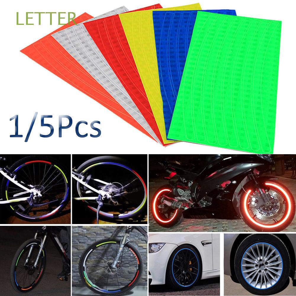 Letter 1 / 5 Chiếc Màu Vàng DIY Phụ Kiện Huỳnh Quang Chống Thấm Nước Bánh Xe Vành