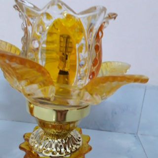 Đèn Thờ Thủy Tinh Cao 20Cm(1 Đôi)