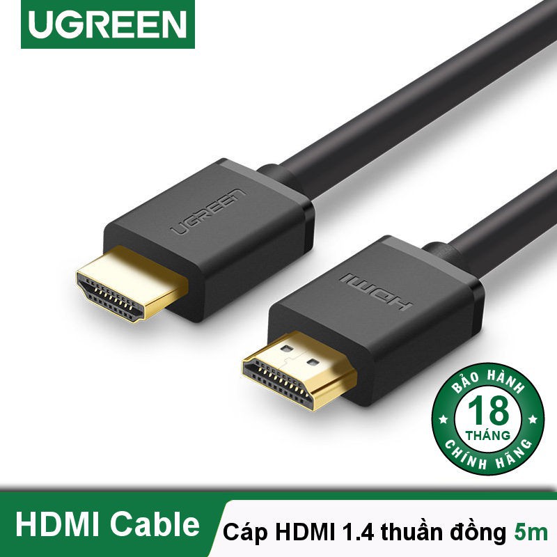 Dây HDMI 1.4 thuần đồng 19+1, độ dài từ 1-5m UGREEN HD104