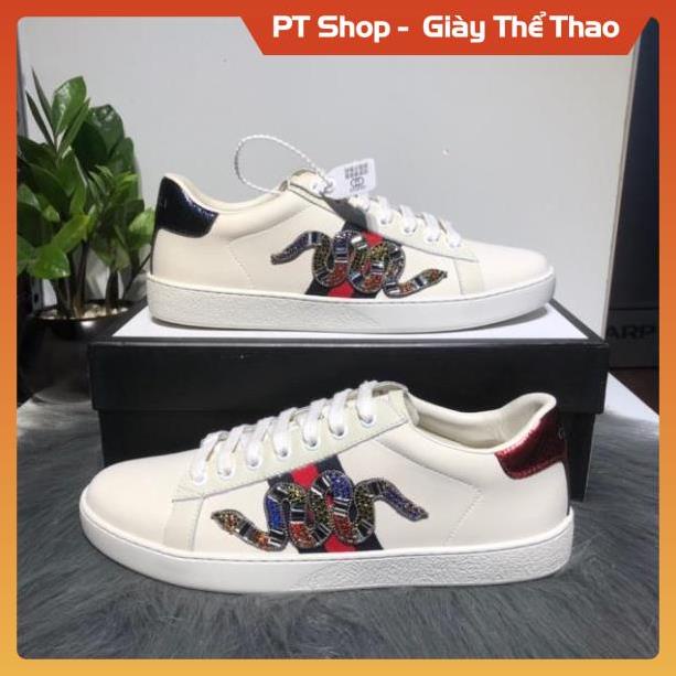 GIÀY GUCCI RẮN ĐÍNH ĐÁ FULL PHỤ KIỆN, GIÀY THỂ THAO NAM NƯ FULL BOX , Giày Sneaker