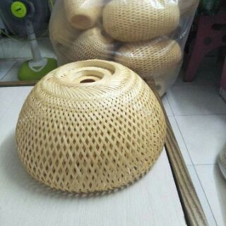 Chao đèn mây tre tròn 2 lớp