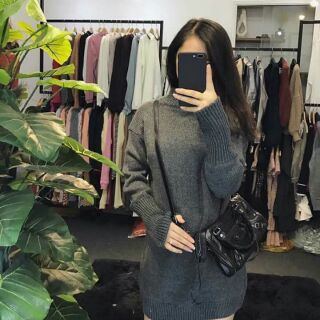 Áo len thân dài