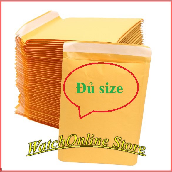 [Đủ size] Combo 50 túi đóng gói hàng bì thư bên trong ép bóng khí