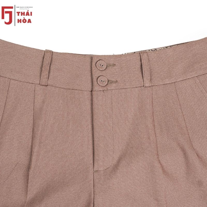 Quần tây nữ bigisize công sở đẹp 9 tấc màu nâu đất trơn Thái Hoà 2c982-06-01