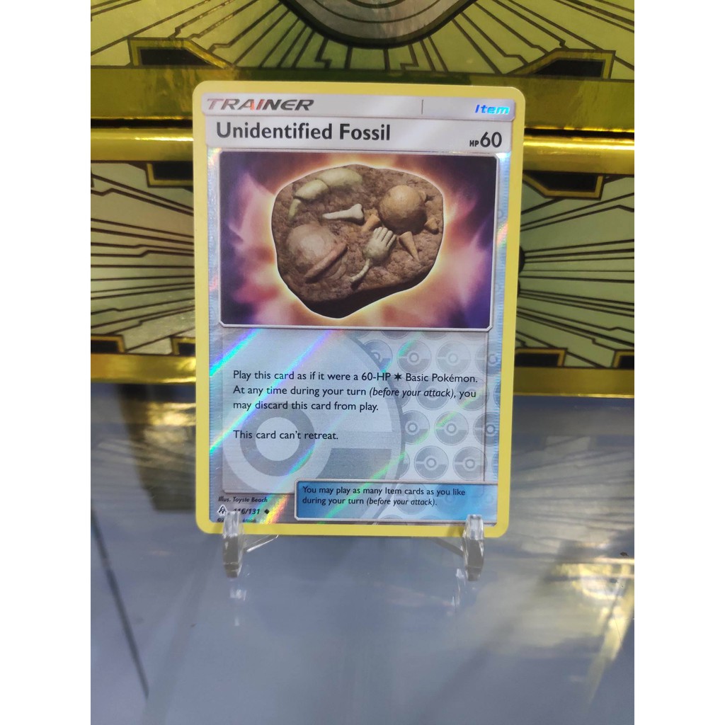 [ Dưa Hấu Yugioh ] Lá bài thẻ bài Pokemon Trainer Unidentified Fossil